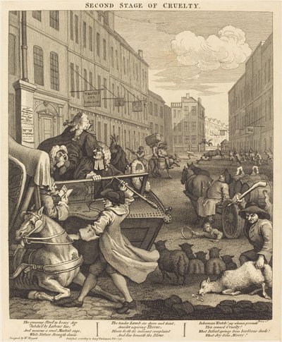 A kegyetlenség második szakasza alkotó: William Hogarth