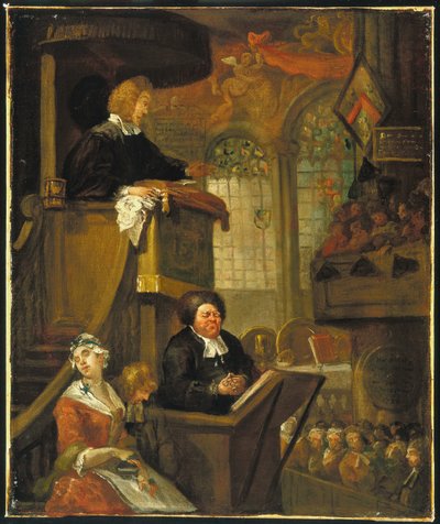 Az alvó gyülekezet alkotó: William Hogarth