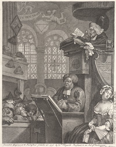 Az alvó gyülekezet alkotó: William Hogarth