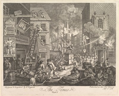 The Times, 1. tábla, 1762. szeptember 7. alkotó: William Hogarth