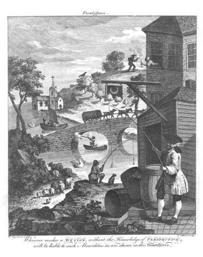 A perspektíva ismerete fontossága, 18. század (bw fotó) alkotó: William Hogarth