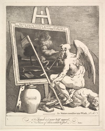 Time Smoking a Picture, kb. 1761. alkotó: William Hogarth