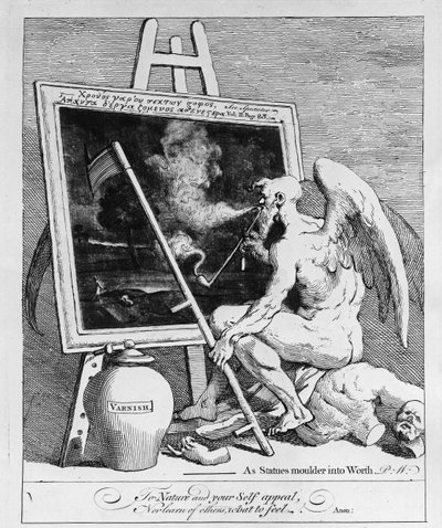 Az idő füstölög egy képet, 1761 alkotó: William Hogarth