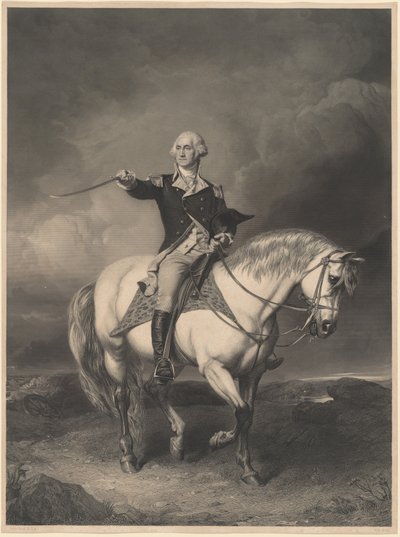 George Washington lóháton alkotó: William Holl II after John Faed