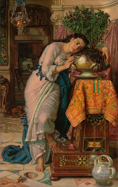 Izabella és a bazsalikom edénye, 1867 alkotó: William Holman Hunt