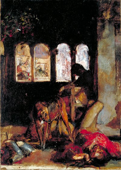 Vázlat a „Szent Ágnes estéje” című filmhez, 1847 alkotó: William Holman Hunt
