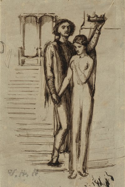 "A kolduslány" alkotó: William Holman Hunt