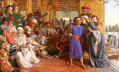 A Megváltó megtalálása a templomban alkotó: William Holman Hunt