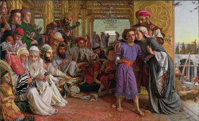 A Megváltó megtalálása a templomban alkotó: William Holman Hunt