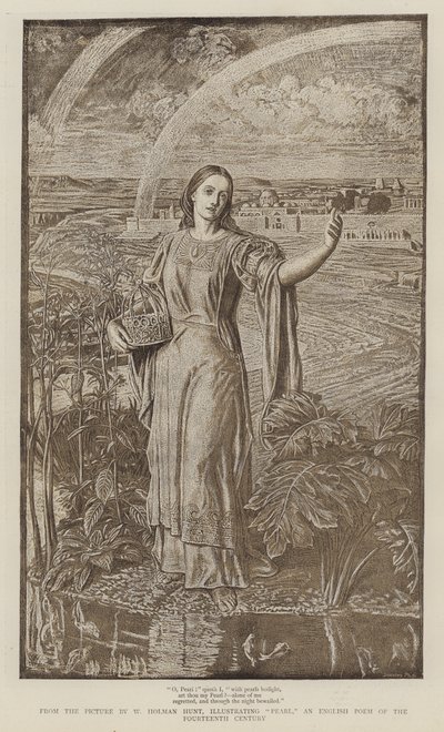 A gyöngy, a 14. század angol verse alkotó: William Holman Hunt