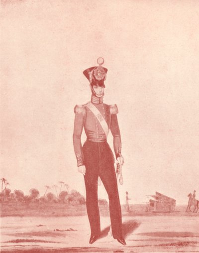 A Madras-i hadsereg gyalogsági tisztei a vonalon, 1837-1843, 1909 alkotó: William Hunsley