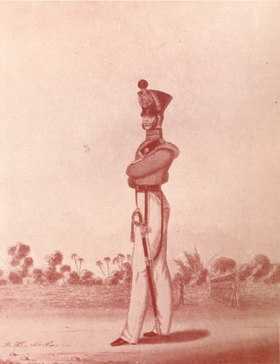 A Madrasi Hadsereg könnyűgyalogságának tisztjei, 1837-1843, 1909 alkotó: William Hunsley