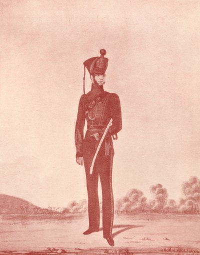 A Madras hadsereg puskáinak tisztjei, 1837-1843, 1909 alkotó: William Hunsley