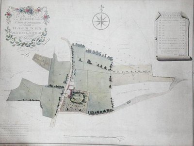 Egy birtok terve a Grove Streeten, Hackney plébániájában alkotó: William Hurst Ashpitel