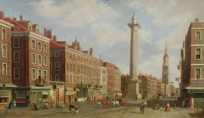 Az emlékmű látképe, 1770 körül alkotó: William James