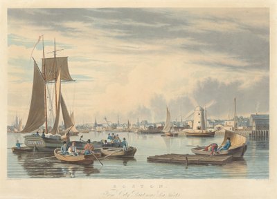 Boston: A Sea Street közelében lévő City Pointból alkotó: William James Bennett