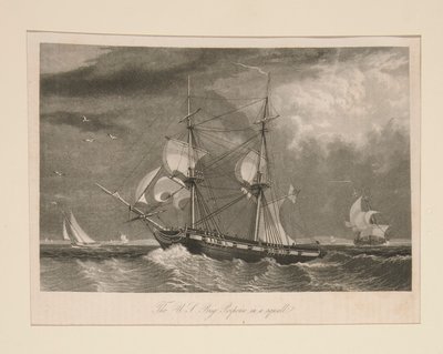 Az amerikai brig porpoise szélviharban alkotó: William James Bennett