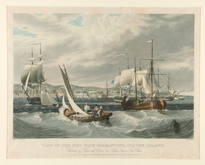 Kilátás a New York-i karanténra, Staten Islanden. alkotó: William James Bennett