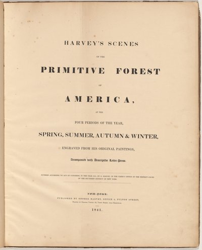 Harvey jelenetei a primitív erdőből alkotó: William James Bennett, after George Harvey