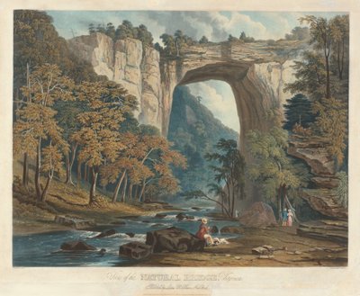 Kilátás a Természetes hídra alkotó: William James Bennett after Jacob C. Ward
