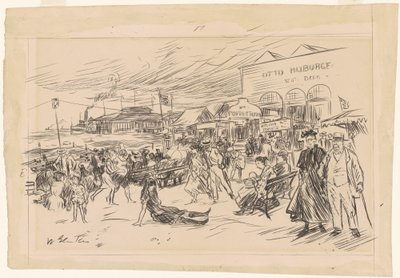 Coney Island Boardwalk alkotó: William James Glackens
