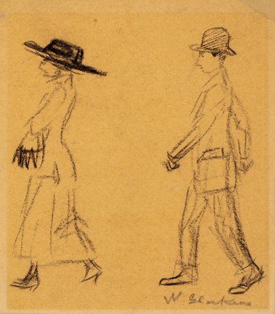 Férfi követi a nőt alkotó: William James Glackens