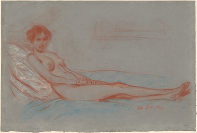 Fekvő női akt alkotó: William James Glackens