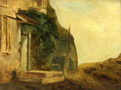 Egy házajtó (olaj a panelen) alkotó: William James Muller
