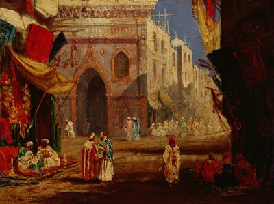 Egy utca Kairóban alkotó: William James Muller