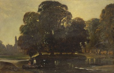 Eton és a Fellows Eyot képe alkotó: William James Muller
