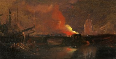 Bristoli zavargások: Redcliffe, 1831 körül (olaj, papír). alkotó: William James Muller