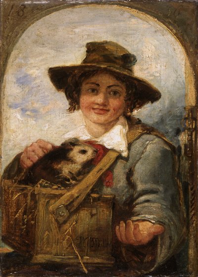 Olasz fiú tengerimalacával alkotó: William James Muller