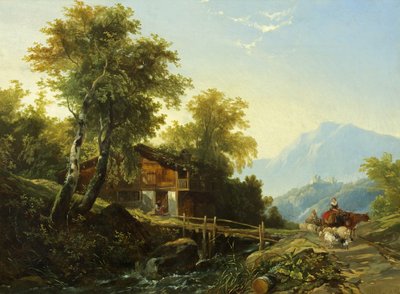 Svájci faház alkotó: William James Muller