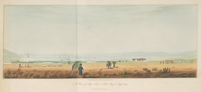 Fokváros, Table Bay és Tygerberg kilátása a Travels in the Interior of Southern Africa című kötetből. 1 alkotó: William John (after) Burchell