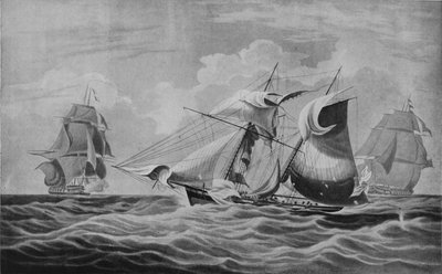 Egy fegyveres kereskedelmi hajó elfoglalása, c1813 alkotó: William John Huggins