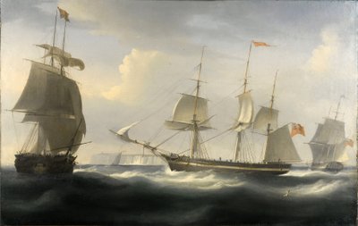 A "Delaford" nevű hajó, amelyet 1788-ban építettek a Temzén a London (Anglia) és Kelet-India közötti kereskedelemre. Olaj, vászon, 1830 körül, William John Huggins (1781-1845) alkotása. alkotó: William John Huggins