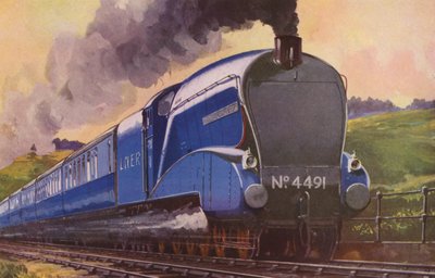 Az LNER "Koronázás" (színes litográfia) alkotó: William John Patton McDowell
