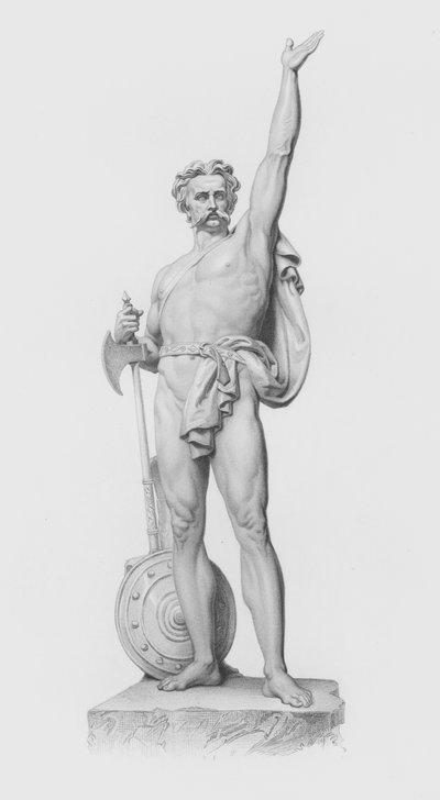 Caractacus, W Roffe metszete J H Foley, RA szobrából (metszet) alkotó: William John Roffe