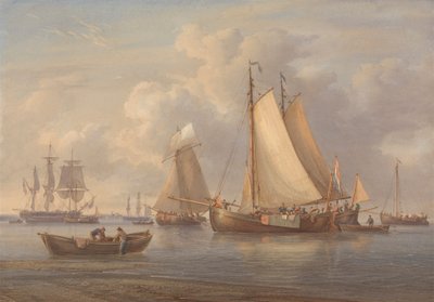 Holland halászhajók horgonyban egy torkolatban alkotó: William Joy