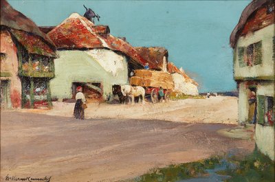 Szénakocsi, egy normandiai falu (olaj, vászon) alkotó: William Kennedy