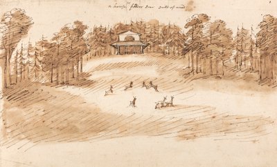Tervezés egy pavilonhoz egy szarvasparkban alkotó: William Kent