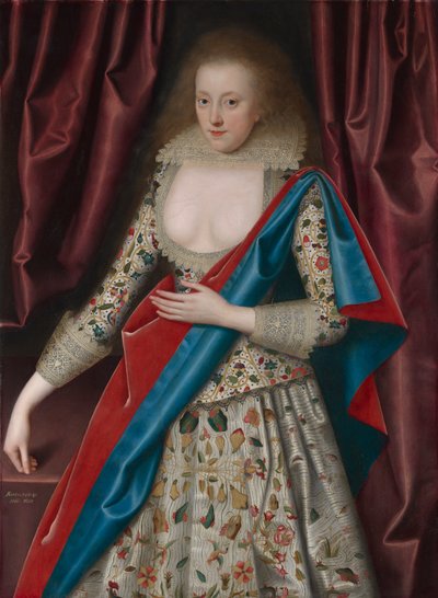 Egy fiatal hölgy portréja, esetleg Jane, Lady Thornhaugh alkotó: William Larkin