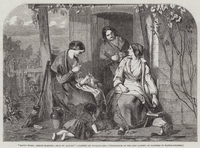 Happy Times, Straw-Plaiting, St Albans közelében alkotó: William Lee