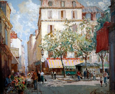 Egy tér Párizsban (olaj, vászon) alkotó: William Lee Hankey