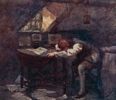 Illusztráció: Oliver Goldsmith A kihalt faluhoz (színes litó) alkotó: William Lee Hankey
