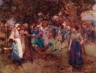 Illusztráció: Oliver Goldsmith A kihalt faluhoz (színes litó) alkotó: William Lee Hankey