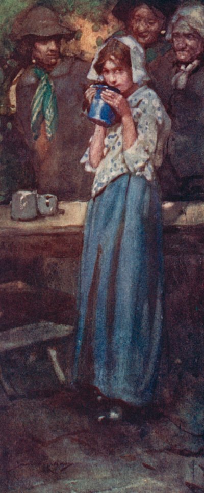Illusztráció: Oliver Goldsmith A kihalt faluhoz (színes litó) alkotó: William Lee Hankey