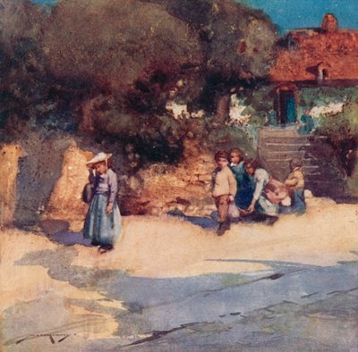 Illusztráció: Oliver Goldsmith A kihalt faluhoz (színes litó) alkotó: William Lee Hankey