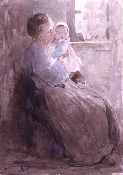 Julie és Louise (akvarell papíron) alkotó: William Lee Hankey