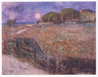 A tisztességes templom a szomszédos domb tetején (színes litho) alkotó: William Lee Hankey
